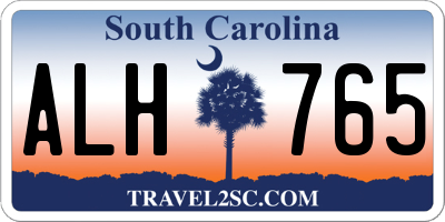 SC license plate ALH765