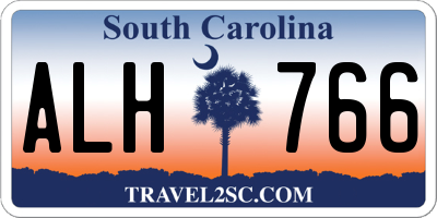 SC license plate ALH766