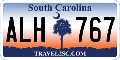 SC license plate ALH767