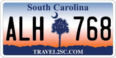 SC license plate ALH768