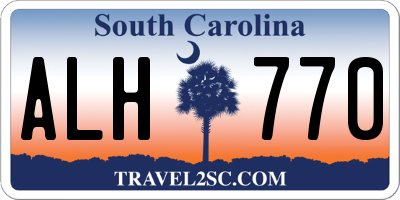 SC license plate ALH770