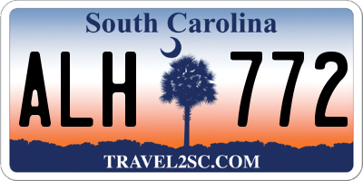 SC license plate ALH772