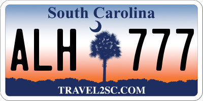 SC license plate ALH777
