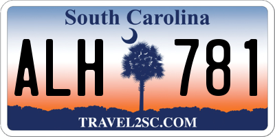 SC license plate ALH781