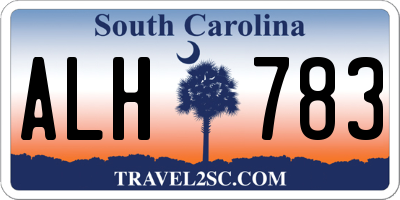 SC license plate ALH783
