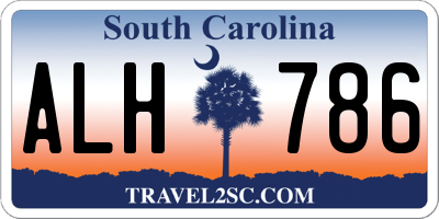 SC license plate ALH786