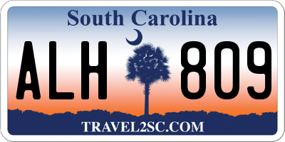 SC license plate ALH809
