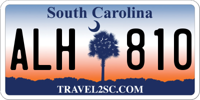 SC license plate ALH810