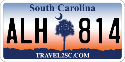 SC license plate ALH814