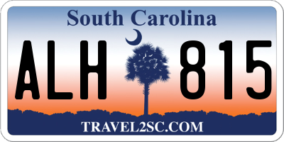 SC license plate ALH815