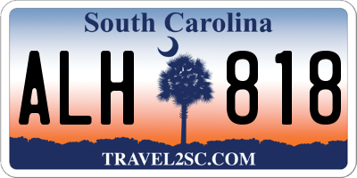 SC license plate ALH818