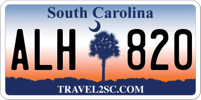 SC license plate ALH820