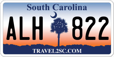 SC license plate ALH822