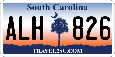 SC license plate ALH826