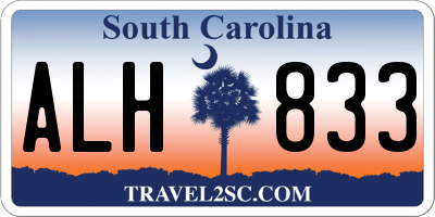 SC license plate ALH833