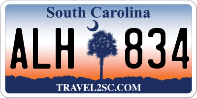 SC license plate ALH834
