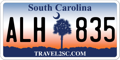 SC license plate ALH835