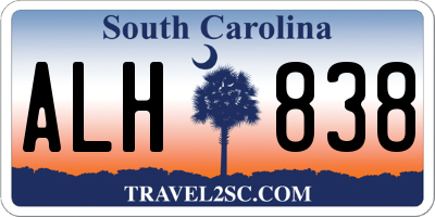 SC license plate ALH838