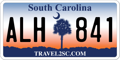 SC license plate ALH841