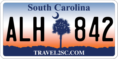 SC license plate ALH842