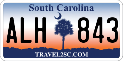 SC license plate ALH843