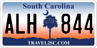 SC license plate ALH844