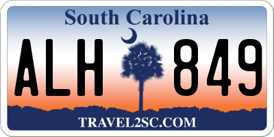 SC license plate ALH849