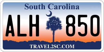 SC license plate ALH850