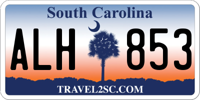 SC license plate ALH853
