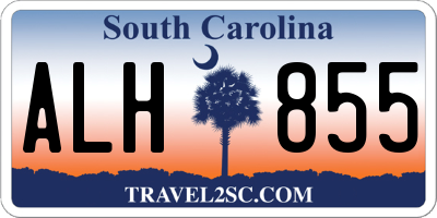 SC license plate ALH855