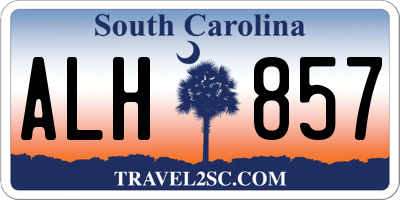 SC license plate ALH857