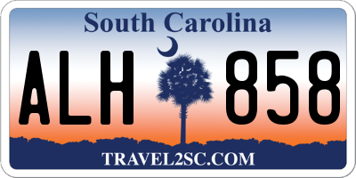 SC license plate ALH858