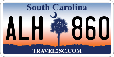 SC license plate ALH860