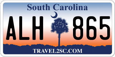 SC license plate ALH865