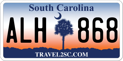 SC license plate ALH868