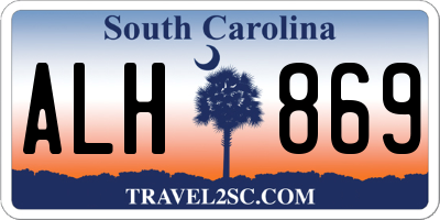 SC license plate ALH869