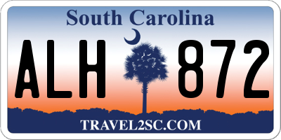 SC license plate ALH872