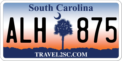 SC license plate ALH875