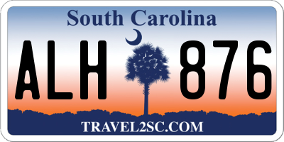 SC license plate ALH876
