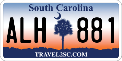 SC license plate ALH881