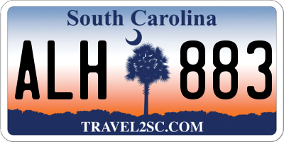 SC license plate ALH883