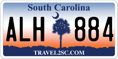 SC license plate ALH884