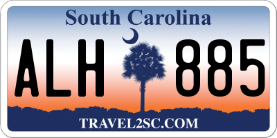SC license plate ALH885