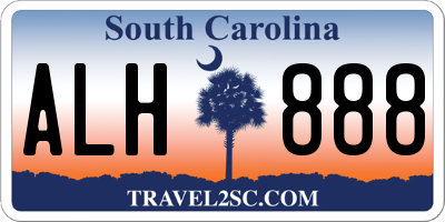 SC license plate ALH888