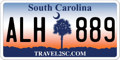 SC license plate ALH889