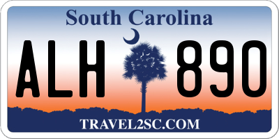 SC license plate ALH890