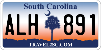 SC license plate ALH891