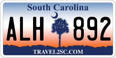 SC license plate ALH892