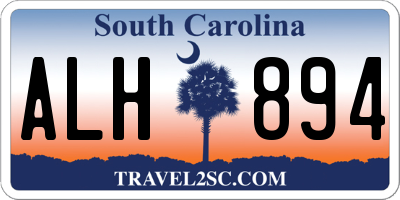 SC license plate ALH894