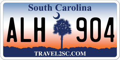 SC license plate ALH904